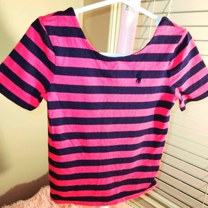 Polo Ralph Lauren scallop neck striped shirt